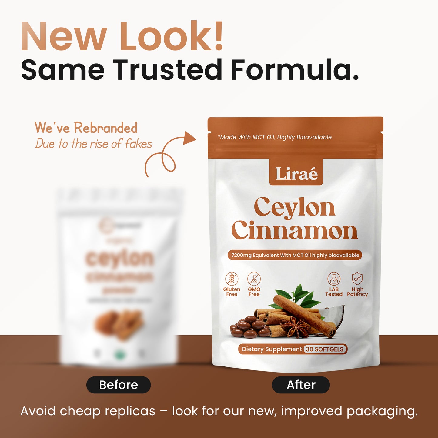 Ceylon Cinnamon 7200mg Equivalent with MCT Oil