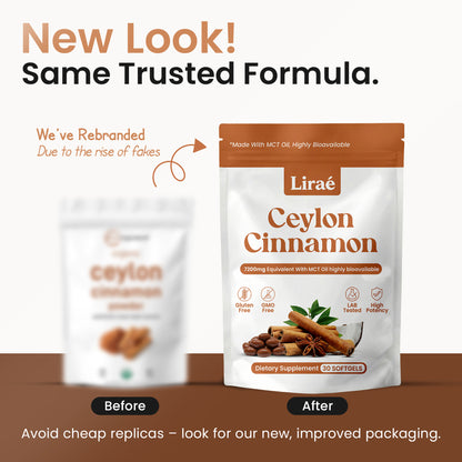 Ceylon Cinnamon 7200mg Equivalent with MCT Oil